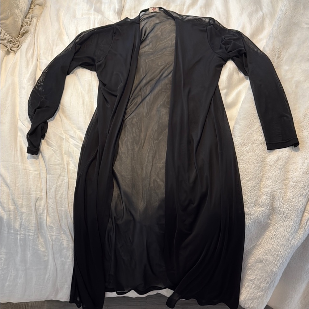 Black sheer duster